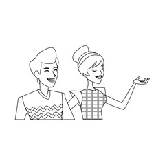 man woman couple icon image vector illustration design 