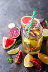 orange lemonade on a jar