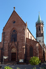 Fototapeta na wymiar Kirche St. Gallus in Ladenburg am Neckar