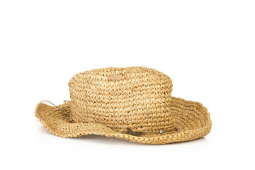  Straw hat isolated on white background