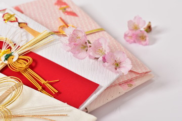 祝儀袋と桜