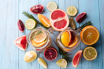 orange lemonade on a jar