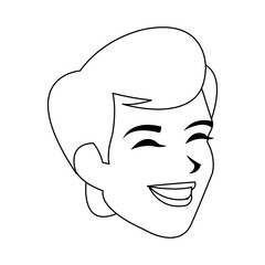 happy androgynous  man icon image vector illustration design 
