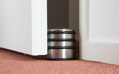 Dusty doorstop in a modern house