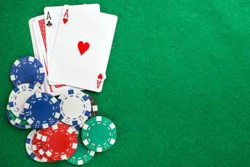  poker two aces, place for text