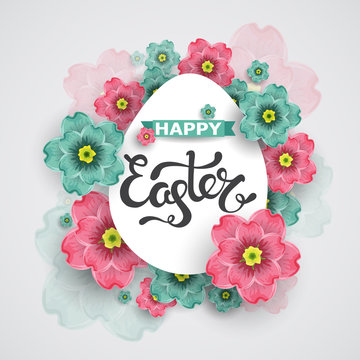 Easter day greeting card, poster,vector illustration