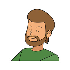 happy bearded man icon image vector illustration design 