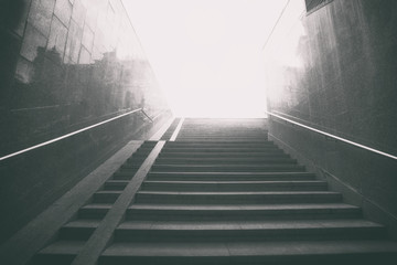 Lonely stairs rising up