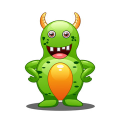 Fototapeta premium cute green monster Vector illustration