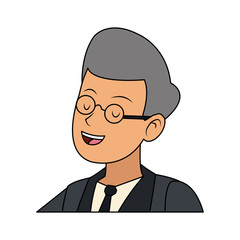 happy middle age businessman icon image vector illustration design 