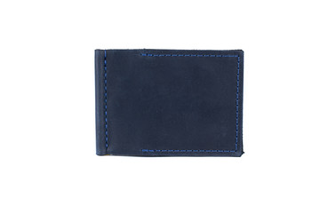 Leather wallet on a white background, isolated