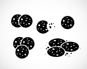 Cookies icon vector