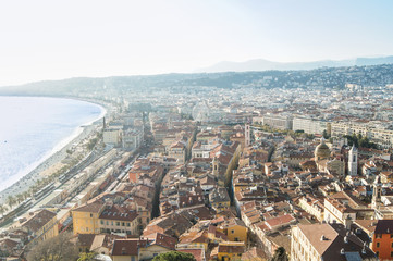 Fototapeta na wymiar The city on the Cote d'Azur.
