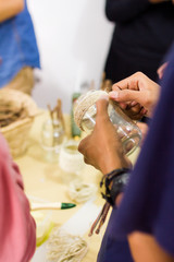 Obraz premium Step by step making vas hand-made decoration