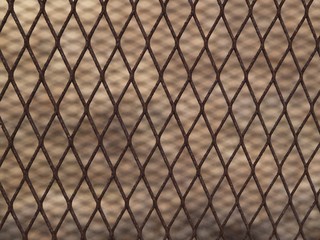 Fototapeta premium 茶色い鉄のメッシュ