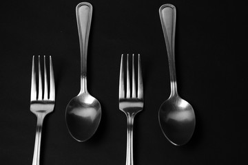 Fork and Spoon / spoons are the primary utensil used for eating; forks are used to push foods such as rice onto the spoon