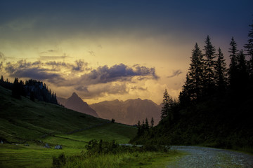 Evening in the Alps