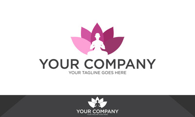 Yoga meditation logo, yoga meditation vector, yoga meditation logo template