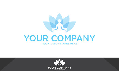 Yoga meditation logo, yoga meditation vector, yoga meditation logo template