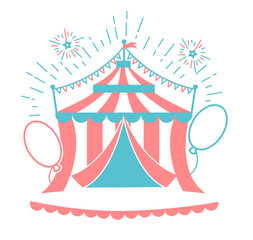 Icon of the circus tent for logo