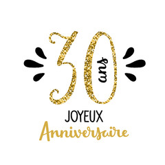 Carte JOYEUX ANNIVERSAIRE – 30 ANS