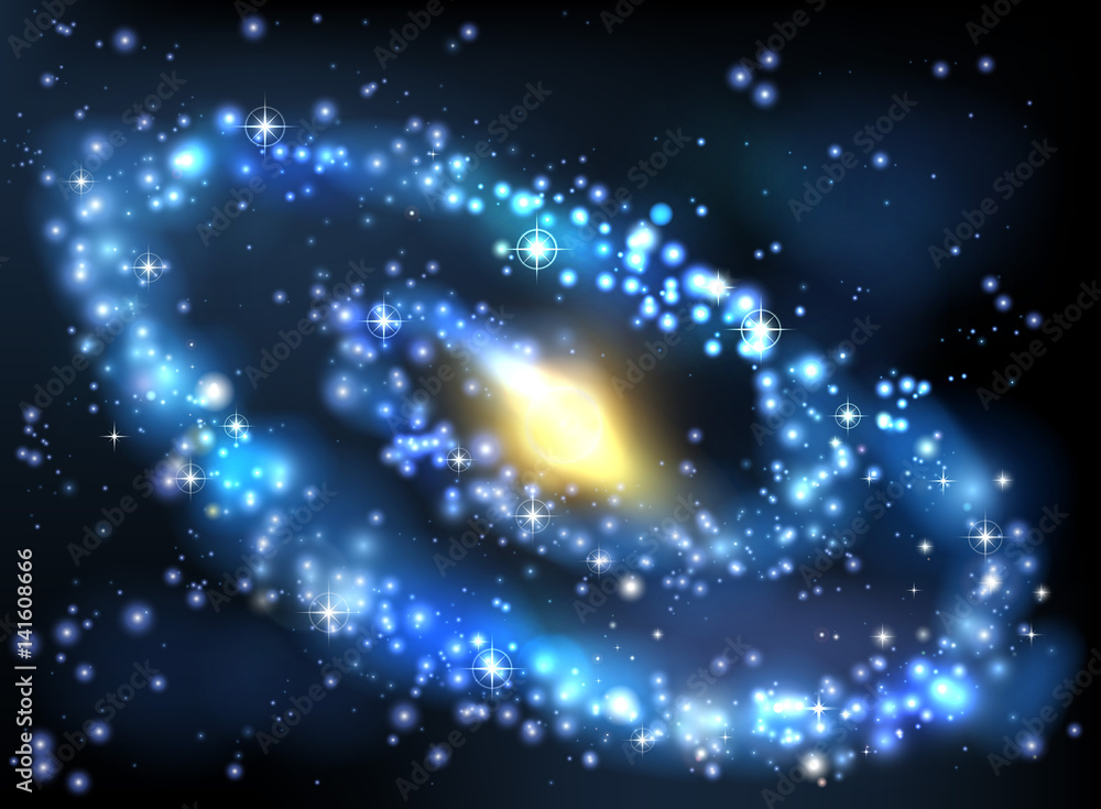 Wall mural galaxy and stars outer space background