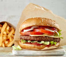 fresh tasty burger