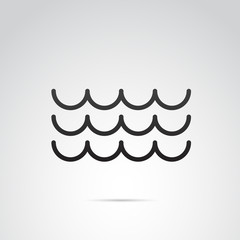 Wave icon vector,