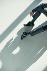 male legs in shoes