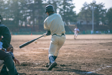 Obraz premium 高校野球試合風景
