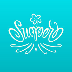 Summer lettering calligraphy
