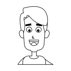 man cartoon icon over white background. vector illustration