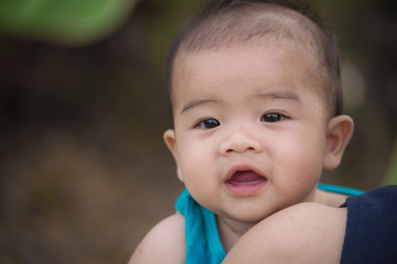 portrait of Asian baby girl.