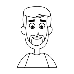 Obraz na płótnie Canvas happy man cartoon icon over white background. vector illustration