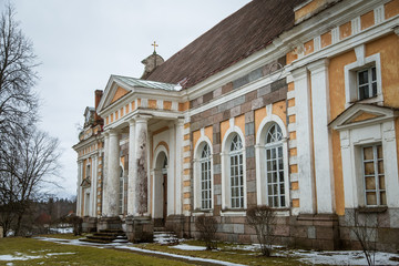 Fototapeta premium A beautiful exterior of a church in northern Europe