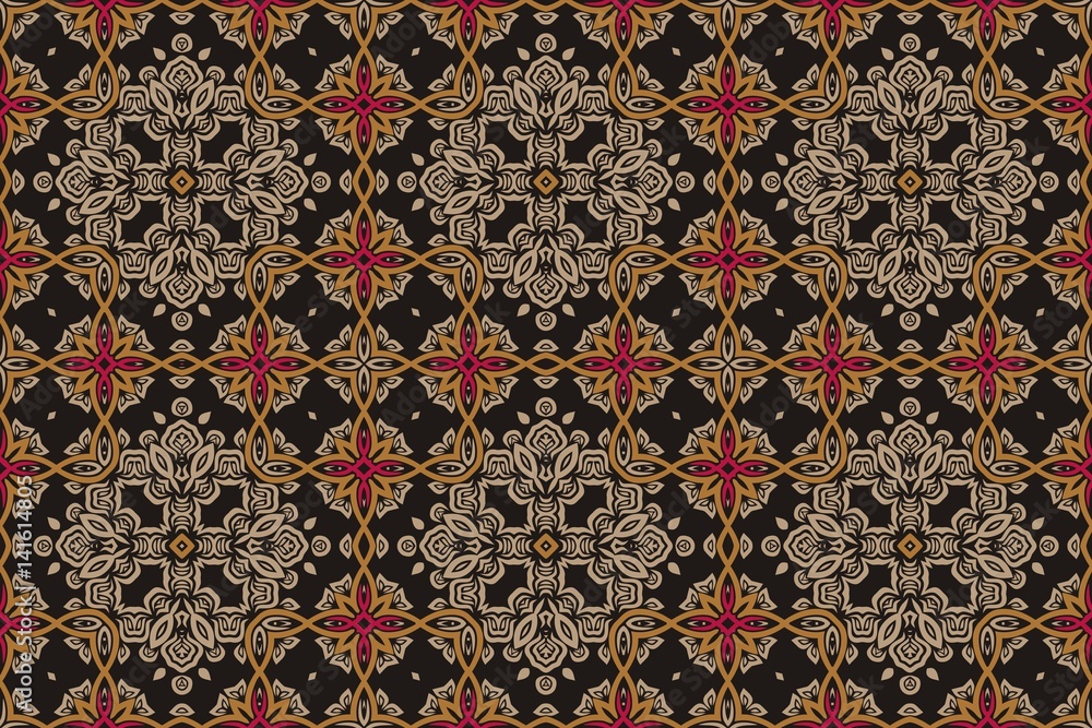 Poster abstract background medieval symmetrical pattern baroque elements