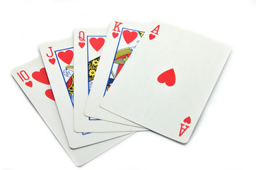 Playing cards isolated