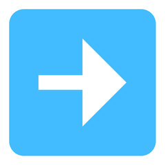 Arrow Sign Flat Square Icon