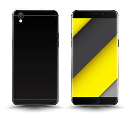 Front and back smartphone mockup.