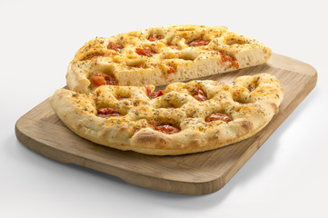 Apulian flat bread with tomatoes