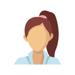 woman avatar icon over white background. colorful design. vector illustration