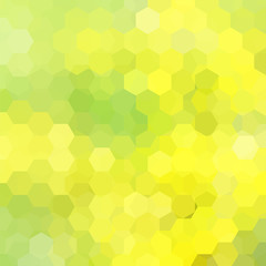 Fototapeta na wymiar Abstract background consisting of yellow, green hexagons. Geometric design for business presentations or web template banner flyer. Vector illustration