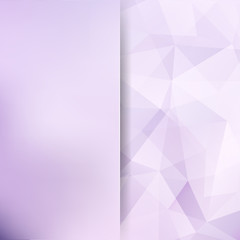 Abstract background consisting of pastel pink, violet triangles. Geometric design for business presentations or web template banner flyer. Vector illustration