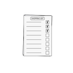 Shopping list icon