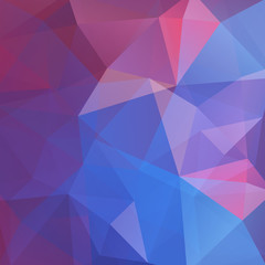 Abstract polygonal vector background. Geometric vector illustration. Creative design template. Blue, red, pink colors.