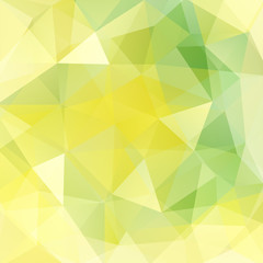 Fototapeta na wymiar Abstract background consisting of yellow, green triangles. Geometric design for business presentations or web template banner flyer. Vector illustration