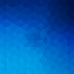 Abstract background consisting of blue triangles. Geometric design for business presentations or web template banner flyer. Vector illustration