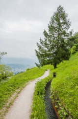 Marling, Dorf, Marlinger Waalweg, Waalweg, Wanderweg, Spazierweg, Fr&uuml;hling, Fr&uuml;hlingswanderung, Vinschgau, S&uuml;dtirol, Italien