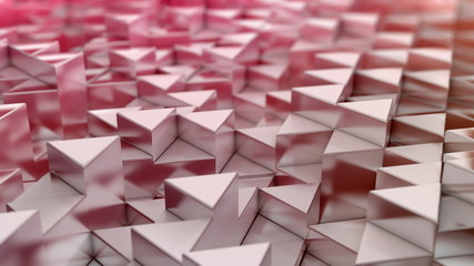 red triangles background