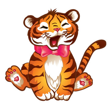 Illustration of cute little tiger